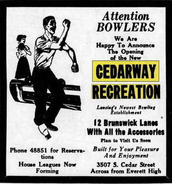 Cedarway Recreation - Aug 1949 Ad (newer photo)